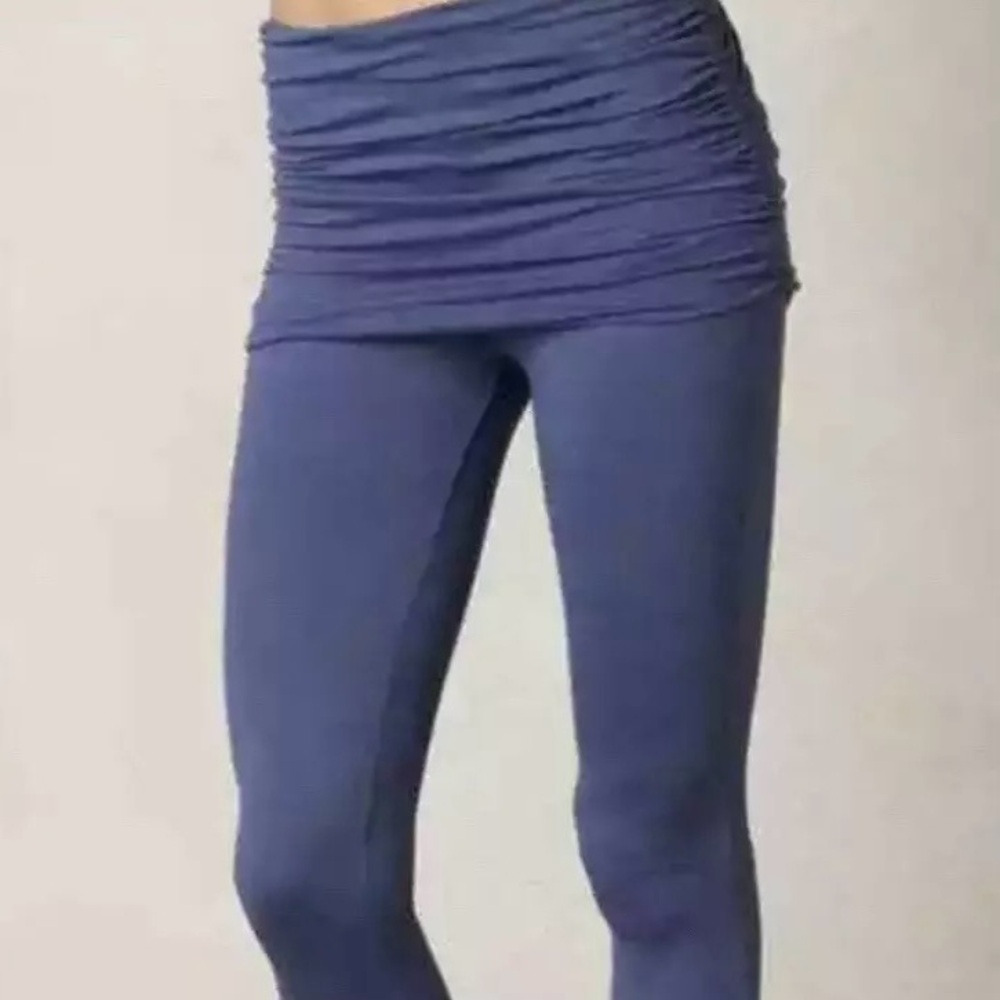 PrAna Blue Performance Yoga Leggings With Skirt Size XL Remy Cassidy